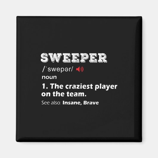 Sweeper Positie Jeugd Voetbalcompetitie Team Gesch Magneet (Voorkant)