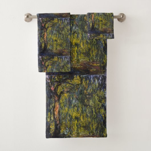 Sweeping Willow beroemd gemaakt door Claude Monet Bad Handdoek (Insitu)