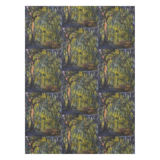 Sweeping Willow beroemd gemaakt door Claude Monet Tafelkleed (Voorkant)