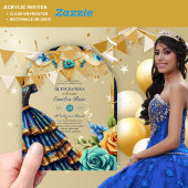 Sweet15 Verjaardag Quinceanera Vlinders Fiesta Acryl Uitnodigingen