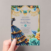 Sweet15 Verjaardag Quinceanera Vlinders Fiesta Acryl Uitnodigingen (Insitu (Draagbaar))