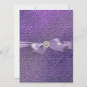 Sweet16 Bow & Damask Verjaardag Uitnodigen Kaart (Voorkant)