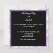 Sweet 13 13th Birthday Zebra Paars Black Kaart (Achterkant)