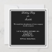 Sweet 13 13th Birthday Zebra Pink Black White Kaart (Achterkant)