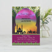 Sweet 14 verjaardagsuitnodiging, Arabische nacht Kaart (Staand voorkant)