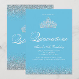 Sweet 15, Lichtblauwe Quinceanera Uitnodigingen