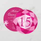 Sweet 15 Quinceañera Verjaardagsfeestuitnodigingen Kaart (Voorkant / Achterkant)