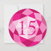 Sweet 15 Quinceañera Verjaardagsfeestuitnodigingen Kaart (Voorkant)