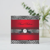 Sweet 16 16-tienerluipaard Red Diamond Kaart (Staand voorkant)