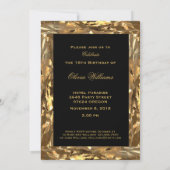 Sweet 16 16e verjaardag Jubileum Black en Gold Kaart (Achterkant)