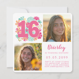 Sweet 16 16th Birthday Party Foto Kaart