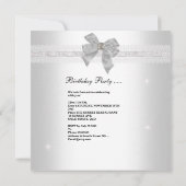 Sweet 16 16th Birthday Silver White Kaart (Achterkant)