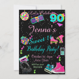 Sweet 16, 80's Invitation, Terug naar de jaren 80, Kaart