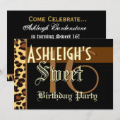 Sweet 16 - Aangepaste Sjabloon op zaterdag - Luipa Kaart (Voorkant / Achterkant)