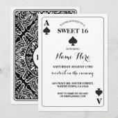 Sweet 16 Ace Of Spades Speelt Kaart Vegas Verjaard (Voorkant / Achterkant)