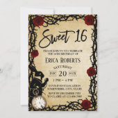 Sweet 16  Alice in Wonderland Birthday Kaart (Voorkant)