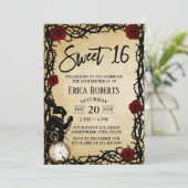 Sweet 16  Alice in Wonderland Birthday Kaart (Staand voorkant)