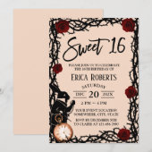 Sweet 16 Alice in Wonderland Blush Pink Birthday Kaart (Voorkant / Achterkant)