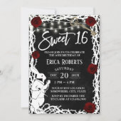 Sweet 16 Alice in Wonderland Thorn & Roos Flower Kaart (Voorkant)