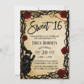 Sweet 16  Alice in Wonderland Thorn & Roos Kaart (Voorkant)