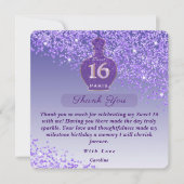 Sweet 16 Amethyst Geur Studio Dank je wel Bedankkaart (Voorkant)