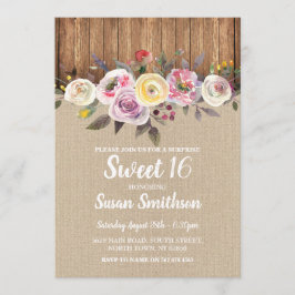 Sweet 16 Any Age Verjaardagsfeest Bloemenhout Uitn Kaart