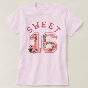 Sweet 16 Athletic Pink Floral T-shirt