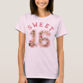 Sweet 16 Athletic Pink Floral T-shirt (Voorkant)