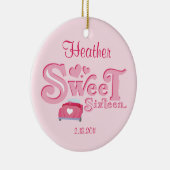Sweet 16 Auto Heart Personalized Ornament (Rechts)