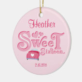 Sweet 16 Auto Heart Personalized Ornament (Links)