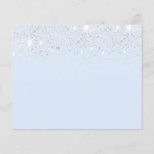 Sweet 16 babyblauwe zilverglitter, behalve de datu (Achterkant)