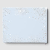 Sweet 16 babyblauwe zilversparkers gastenboek (Achterkant)