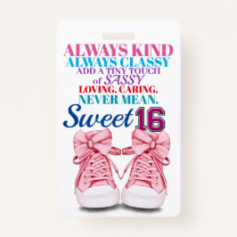 Sweet 16 Badge - Bekijk terug