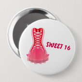 Sweet 16 Badge Ronde Button 4,0 Cm (Voorkant /achterkant)
