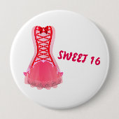 Sweet 16 Badge Ronde Button 4,0 Cm (Voorkant)