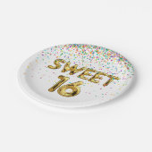 Sweet 16 ballonnen en Confetti papier Bord (Gekanteld)