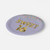 Sweet 16 ballonnen en Confetti papier Bord (Gekanteld)