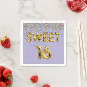 Sweet 16 Ballonnen en Confetti Servetten (Insitu)