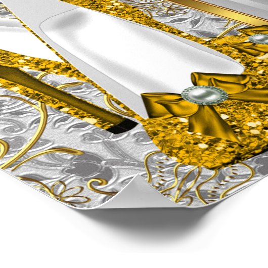 Sweet 16 Banner Poster Gold Silver (Hoek)