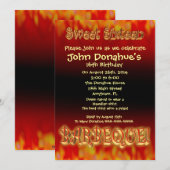 Sweet 16 barbecue uitnodiging (Voorkant / Achterkant)