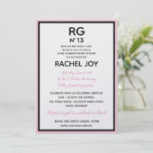 Sweet 16 Bat Mitzvah Birthday Couture Theme Party Kaart (Staand voorkant)