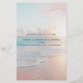 Sweet 16 Beach Party Invitation BUDGET PAPER FLYER (Achterkant)