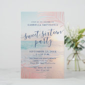 Sweet 16 Beach Party Invitation BUDGET PAPER FLYER (Staand voorkant)