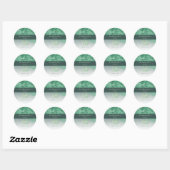 Sweet 16 Bedankt Vallende Groene Glitters Ronde Sticker (Vel)