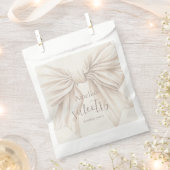 Sweet 16 Beige Bow Waterverf Bedankzakje (Geknipt)