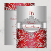 Sweet 16 Berichten over roodvonken en zilvervetten Kaart (Voorkant / Achterkant)