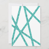 Sweet 16 Birthday Blauwgroen Blue Glitter Invitati Aankondiging (Achterkant)