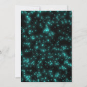 Sweet 16 Birthday Blauwgroen Neon Glow Dark Party Kaart (Achterkant)