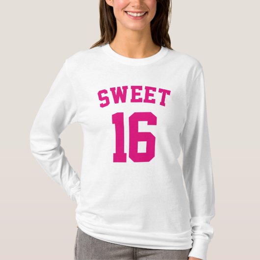 Sweet 16 Birthday Cute University Letters College T-shirt (Voorkant)
