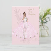 Sweet 16 Birthday Dance Invitation Girl Kaart (Staand voorkant)